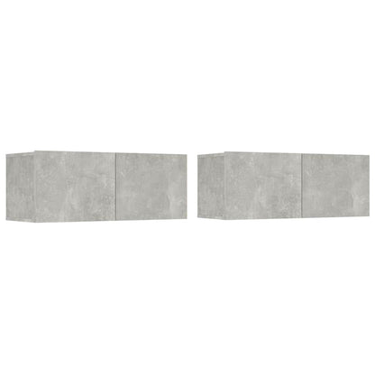 vidaXL 4 Piece TV Cabinet Set Concrete Grey Engineered Wood 3