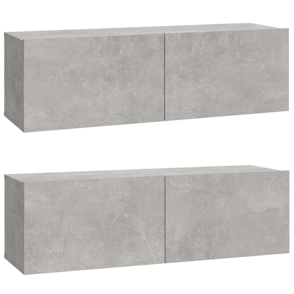 vidaXL 4 Piece TV Cabinet Set Concrete Grey Engineered Wood 4
