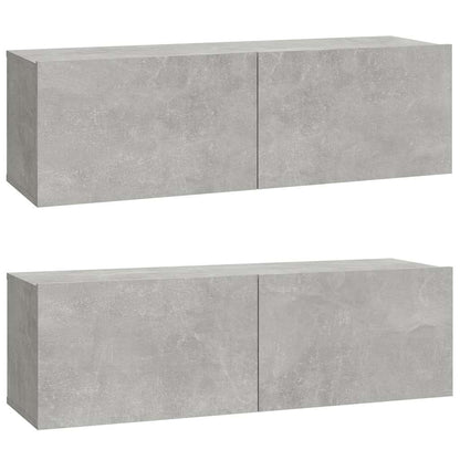 vidaXL 4 Piece TV Cabinet Set Concrete Grey Engineered Wood 4