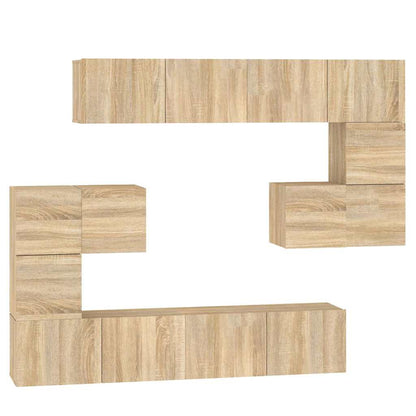 vidaXL Wall-mounted TV Cabinet Sonoma Oak Engineered Wood 2