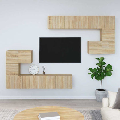 vidaXL Wall-mounted TV Cabinet Sonoma Oak Engineered Wood 1