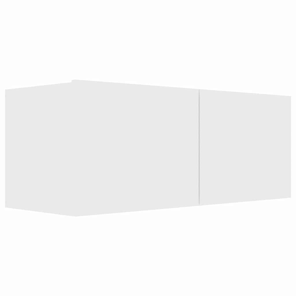 vidaXL 4 Piece TV Cabinet Set White Engineered Wood 3