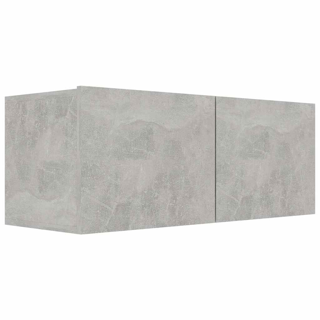vidaXL 6 Piece TV Cabinet Set Concrete Grey Engineered Wood 5