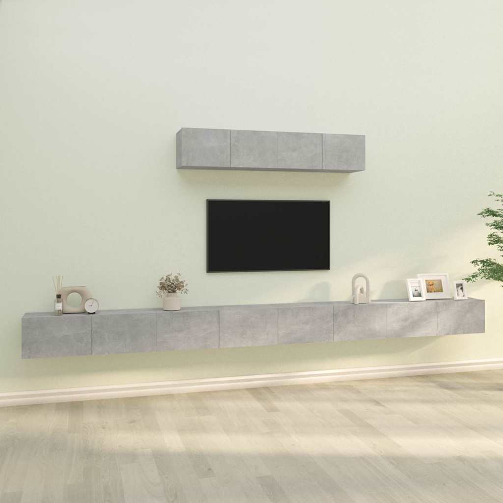 vidaXL 6 Piece TV Cabinet Set Engineered Wood