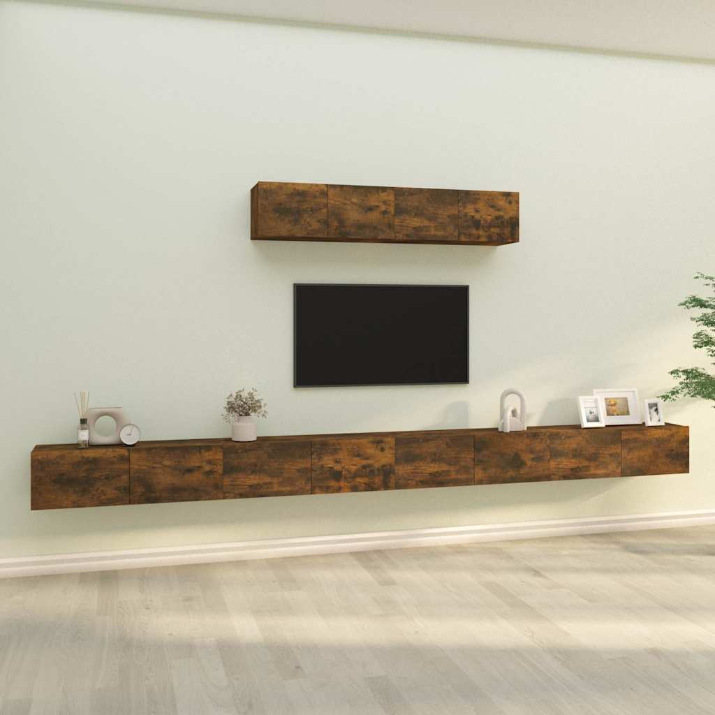 vidaXL 6 Piece TV Cabinet Set Engineered Wood