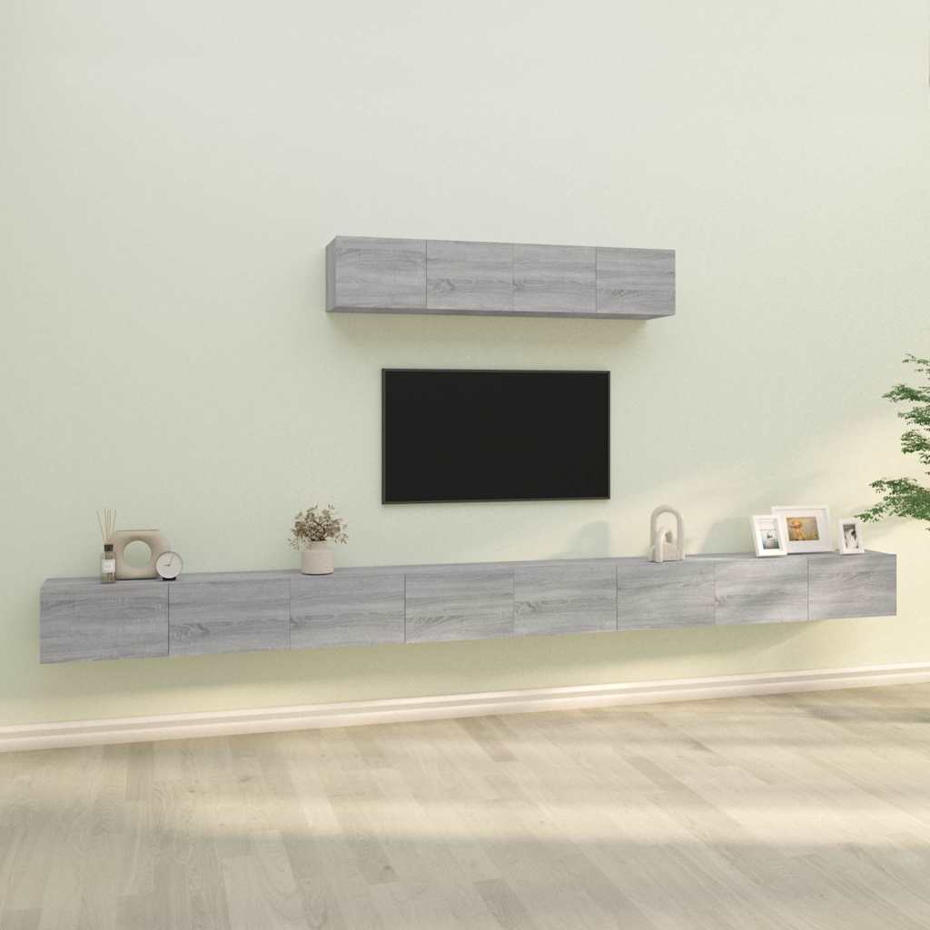 vidaXL 6 Piece TV Cabinet Set Engineered Wood
