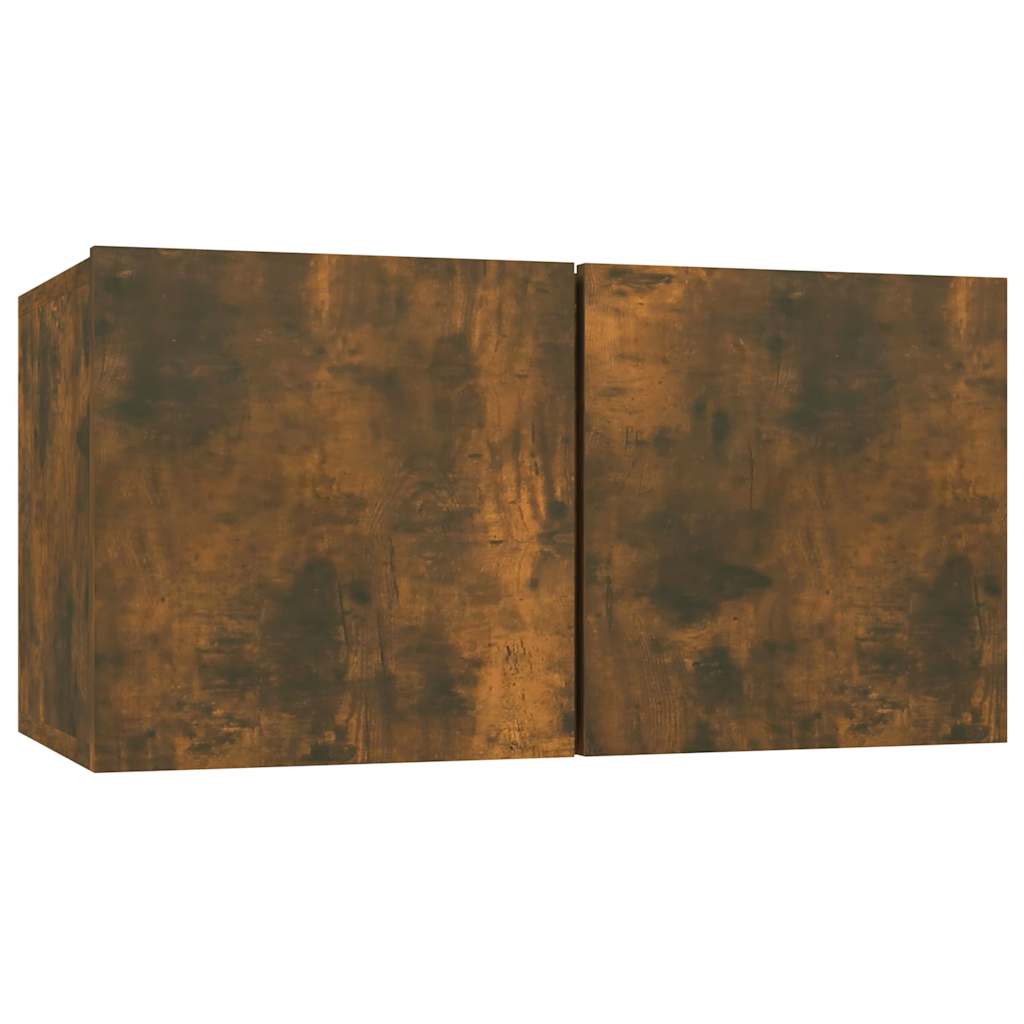 vidaXL 6 Piece TV Cabinet Set Smoked Oak Engineered Wood 4