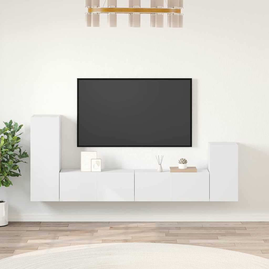 vidaXL 4 Piece TV Cabinet Set Engineered Wood