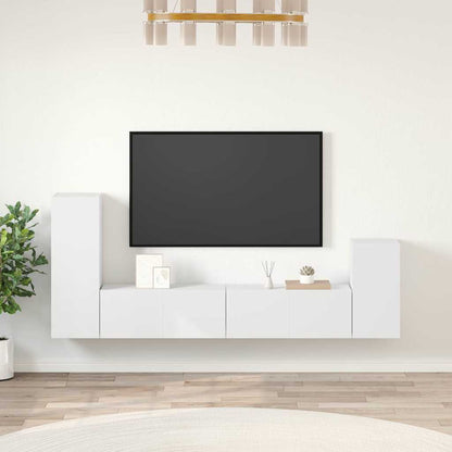 vidaXL 4 Piece TV Cabinet Set Engineered Wood