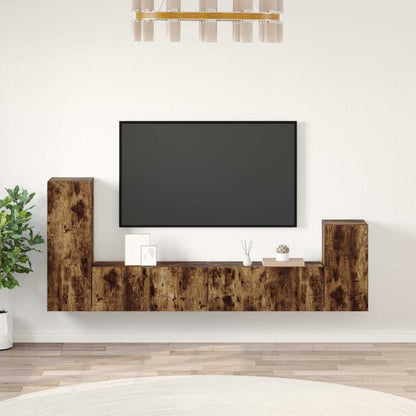 vidaXL 4 Piece TV Cabinet Set Engineered Wood