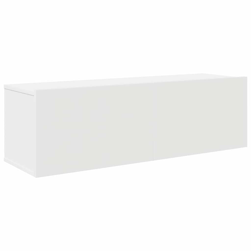 vidaXL 4 Piece TV Cabinet Set White Engineered Wood 5