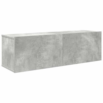 vidaXL 4 Piece TV Cabinet Set Concrete Grey Engineered Wood 5