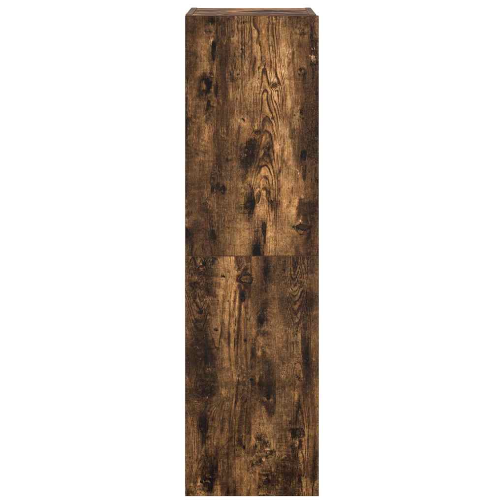 vidaXL 4 Piece TV Cabinet Set Smoked Oak Engineered Wood 6