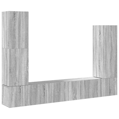 vidaXL 4 Piece TV Cabinet Set Grey Sonoma Engineered Wood 2