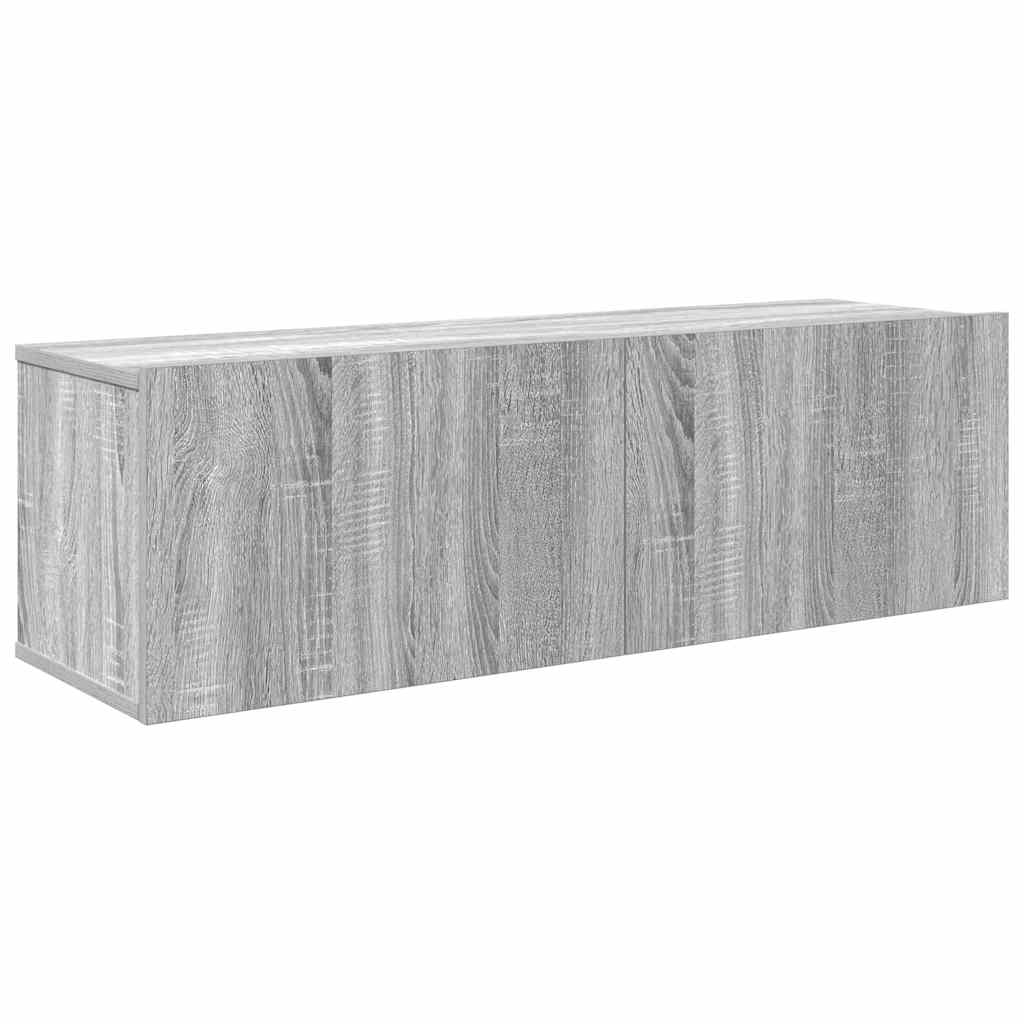 vidaXL 4 Piece TV Cabinet Set Grey Sonoma Engineered Wood 5