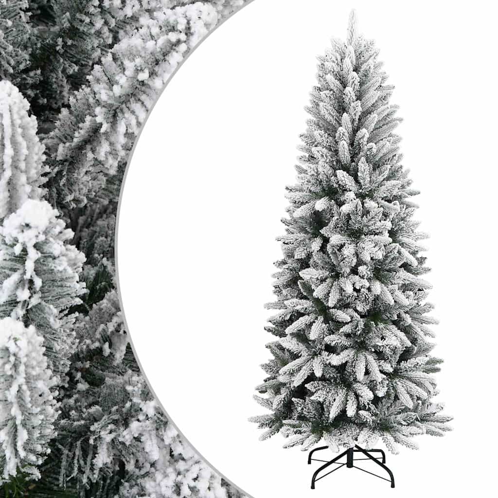 vidaXL Artificial Christmas Tree White Green and White 240 cm