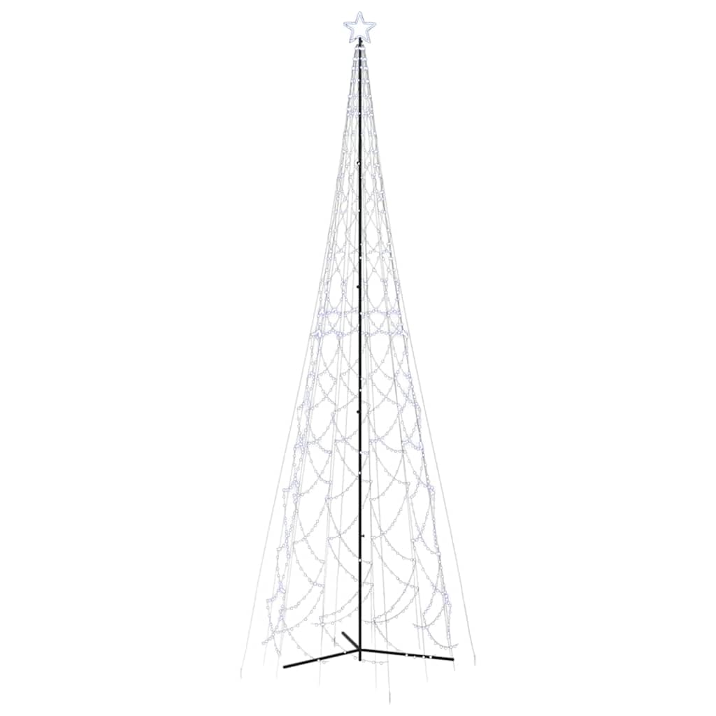 vidaXL Christmas Cone Tree Cold White 3000 LEDs 230x800 cm 2