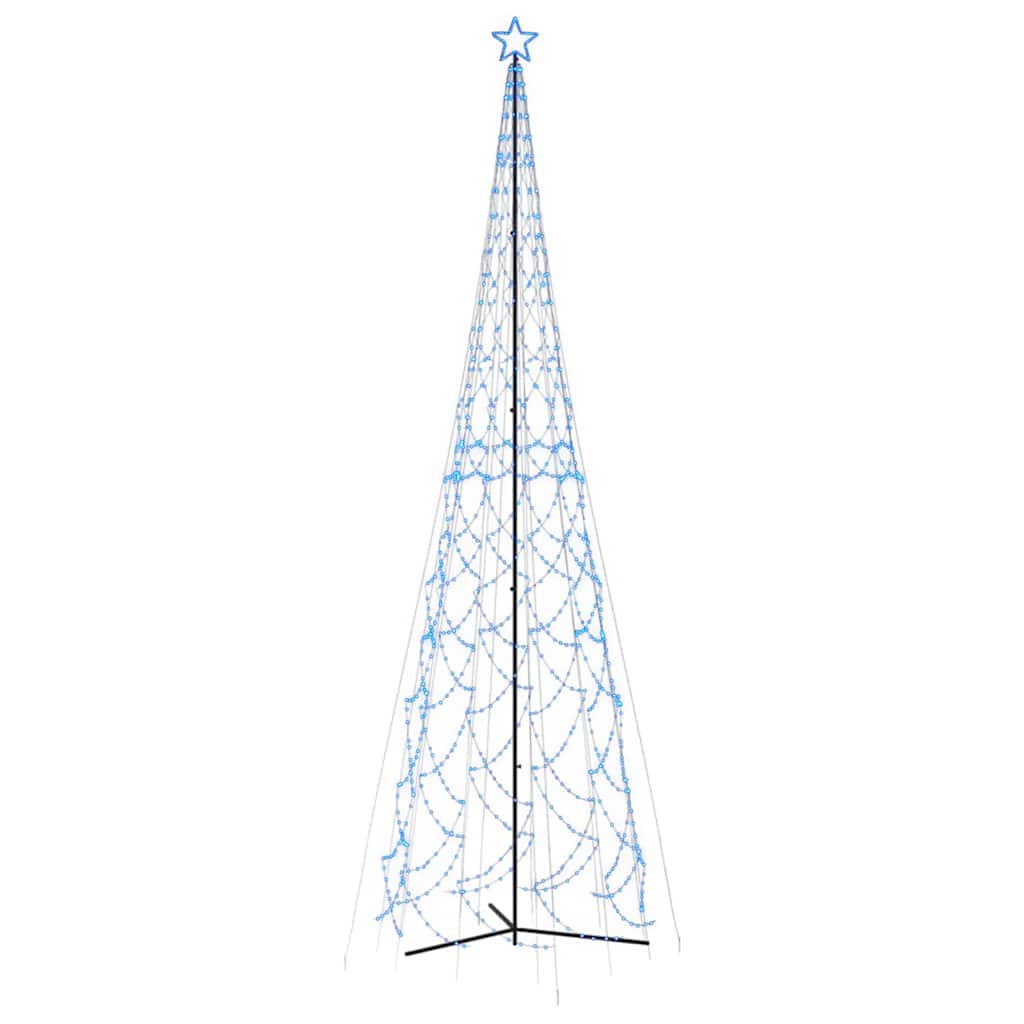 vidaXL Christmas Cone Tree Blue 3000 LEDs 230x800 cm 2