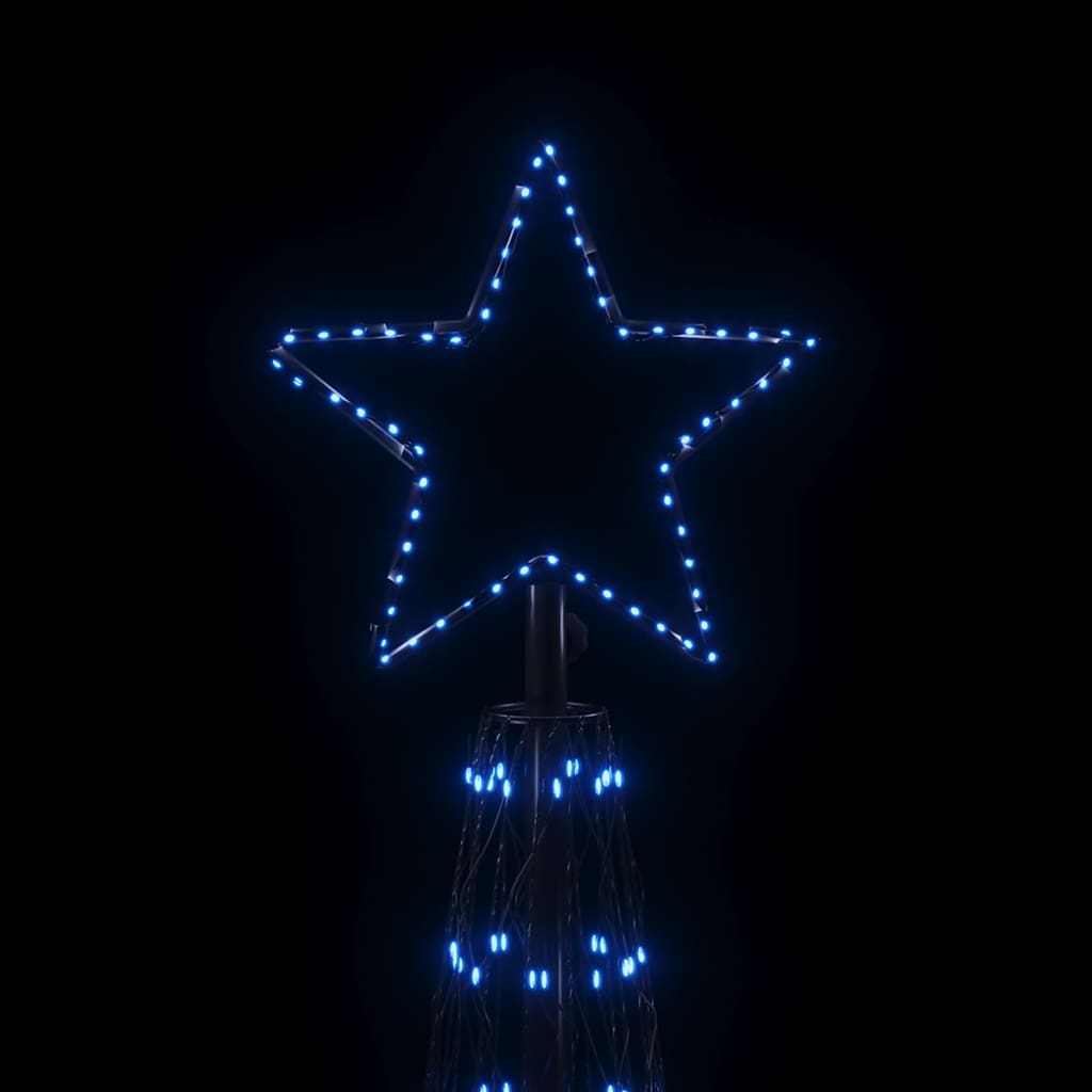 vidaXL Christmas Cone Tree Blue 3000 LEDs 230x800 cm 4