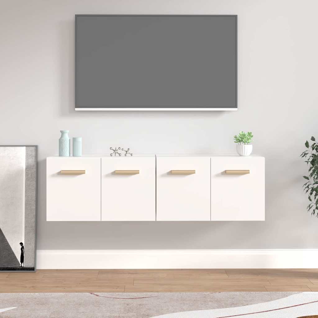 Wall Cabinets 2 pcs 60x36.5x35 cm Engineered Wood White 60 cm