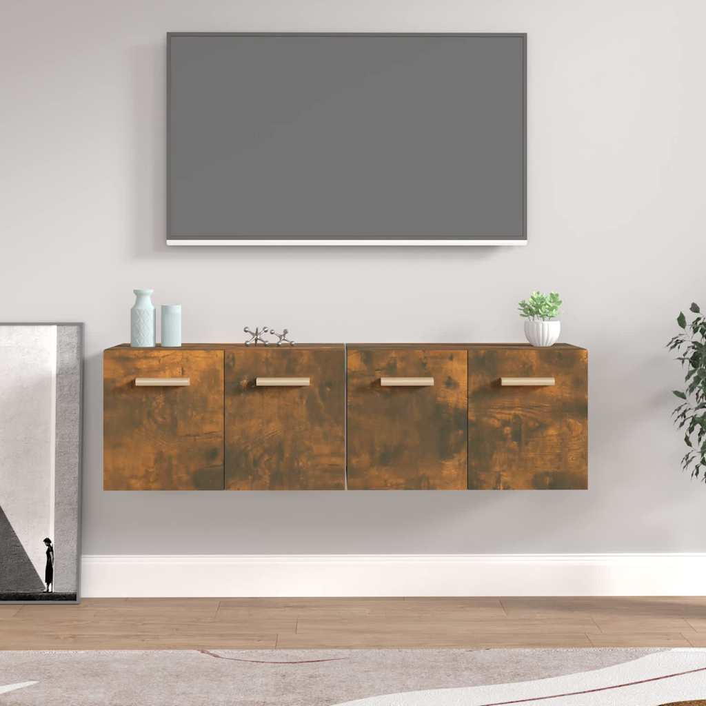 Wall Cabinets 2 pcs 60x36.5x35 cm Engineered Wood Smoked oak 60 cm