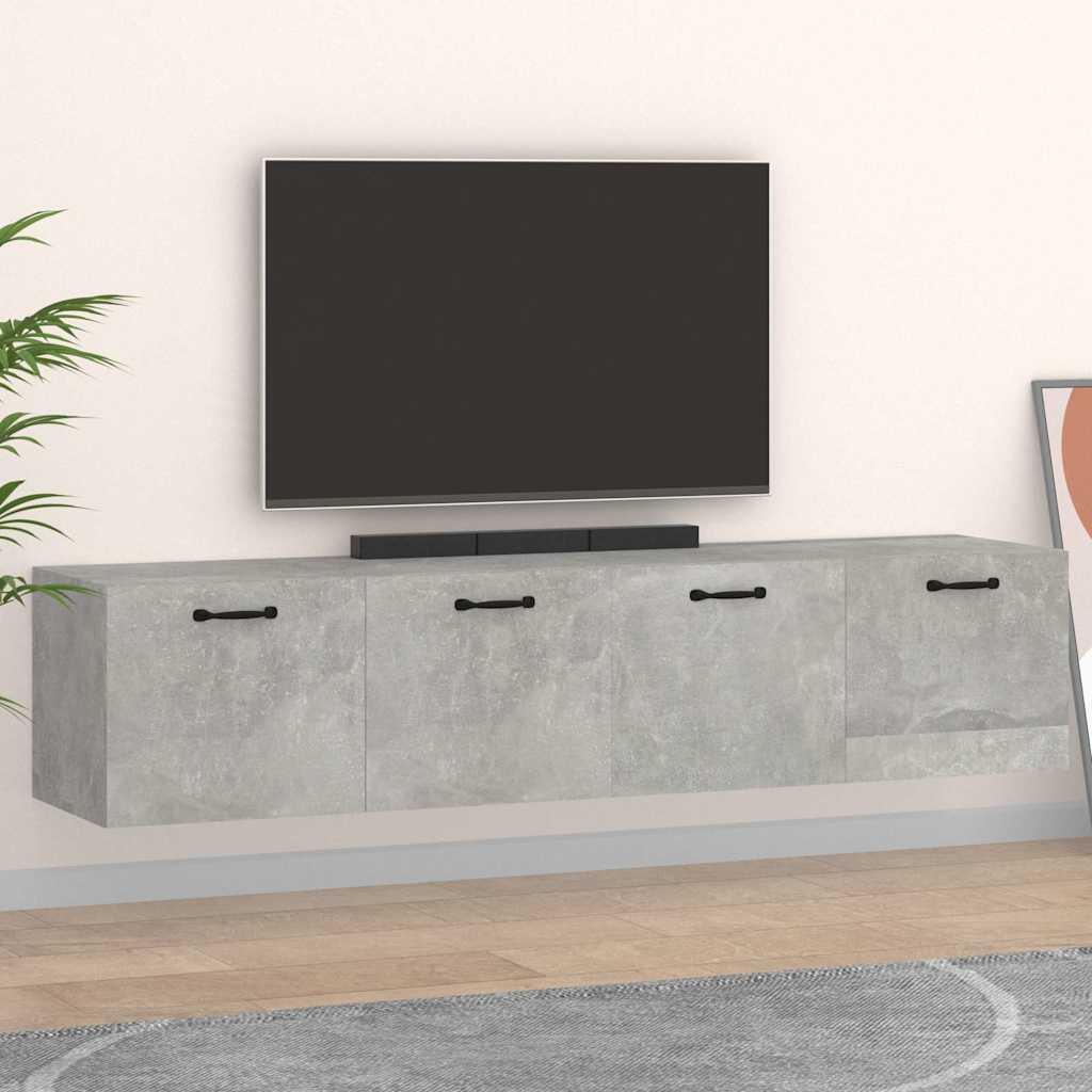 Wall Cabinets 2 pcs 60x36.5x35 cm Engineered Wood Concrete grey 60 cm