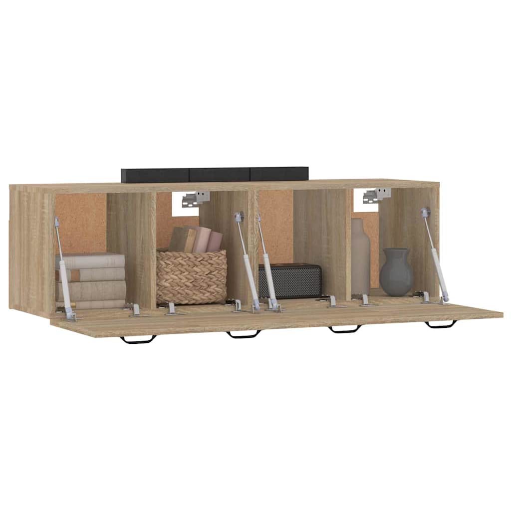 Wall Cabinets 2 pcs 80x35x36.5 cm Engineered Wood Sonoma oak