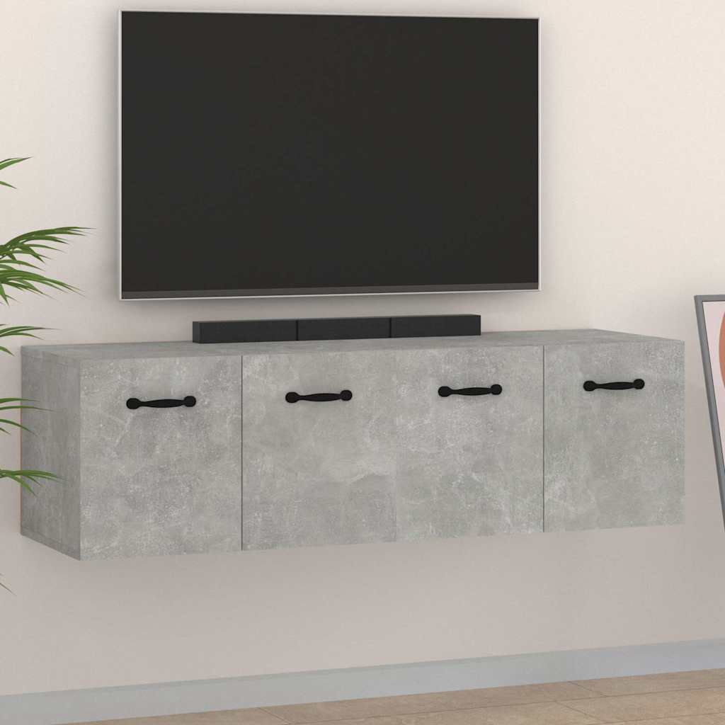 Wall Cabinets 2 pcs 80x35x36.5 cm Engineered Wood Concrete grey