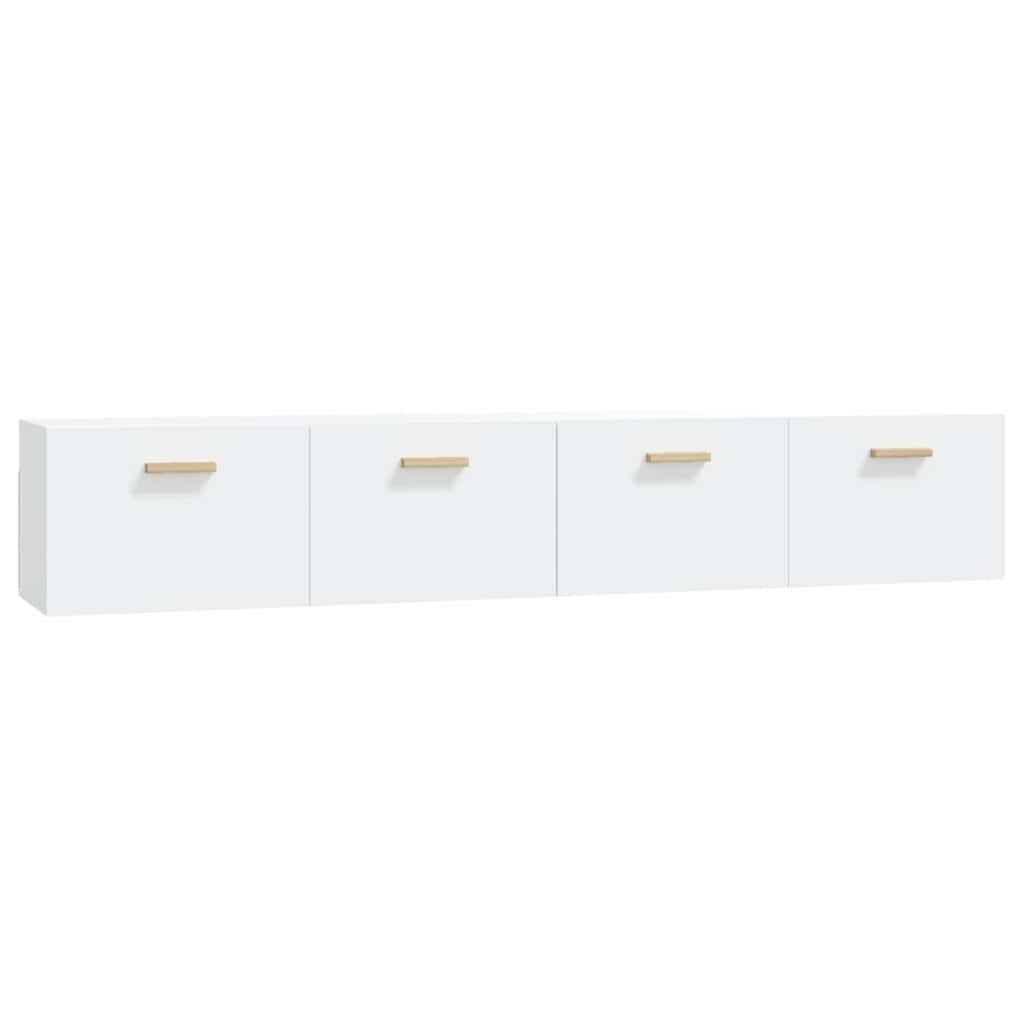Wall Cabinets 2 pcs 60x36.5x35 cm Engineered Wood White 100 cm
