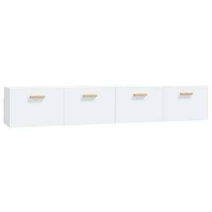 Wall Cabinets 2 pcs 60x36.5x35 cm Engineered Wood White 100 cm