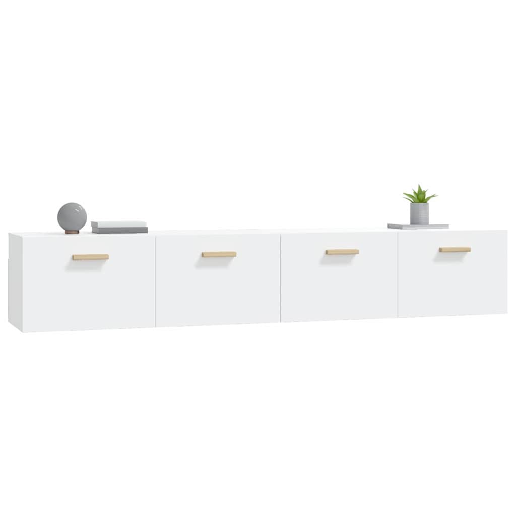 Wall Cabinets 2 pcs 60x36.5x35 cm Engineered Wood White 100 cm