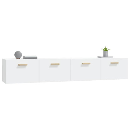 Wall Cabinets 2 pcs 60x36.5x35 cm Engineered Wood White 100 cm