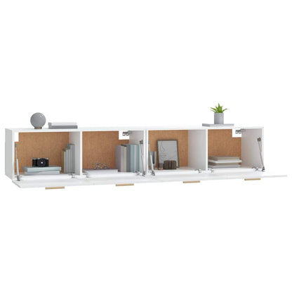 Wall Cabinets 2 pcs 60x36.5x35 cm Engineered Wood White 100 cm