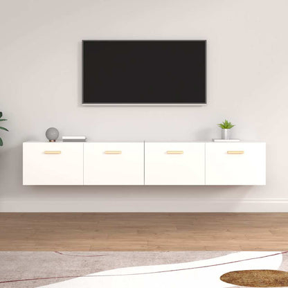 Wall Cabinets 2 pcs 60x36.5x35 cm Engineered Wood White 100 cm