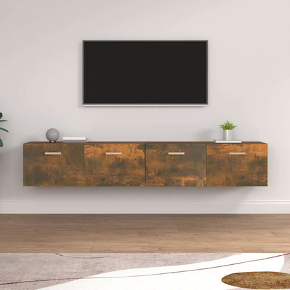 Wall Cabinets 2 pcs 60x36.5x35 cm Engineered Wood Smoked oak 100 cm