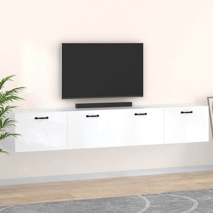 Wall Cabinets 2 pcs 60x36.5x35 cm Engineered Wood White 100 cm