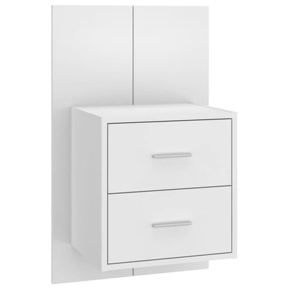 vidaXL Bed Headboard with Cabinets White Engineered Wood 4