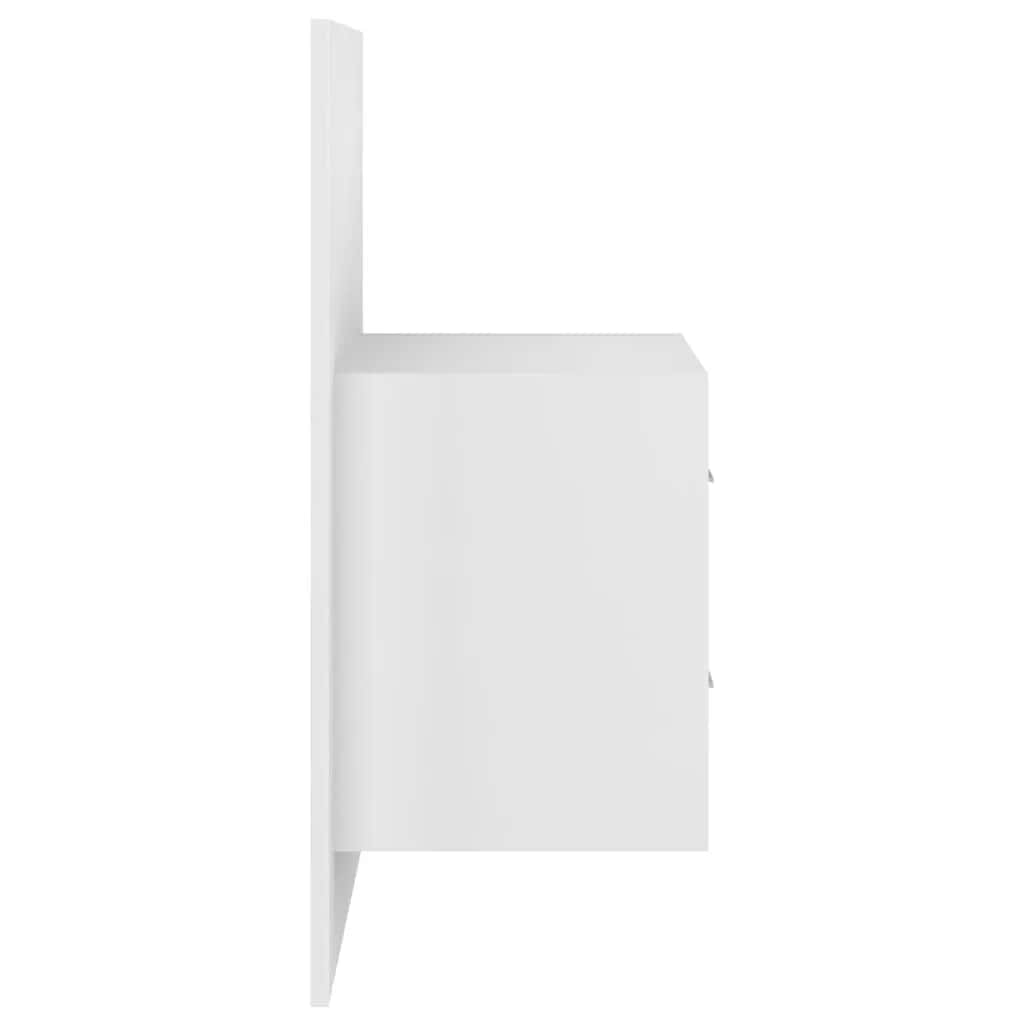 vidaXL Bed Headboard with Cabinets White Engineered Wood 5