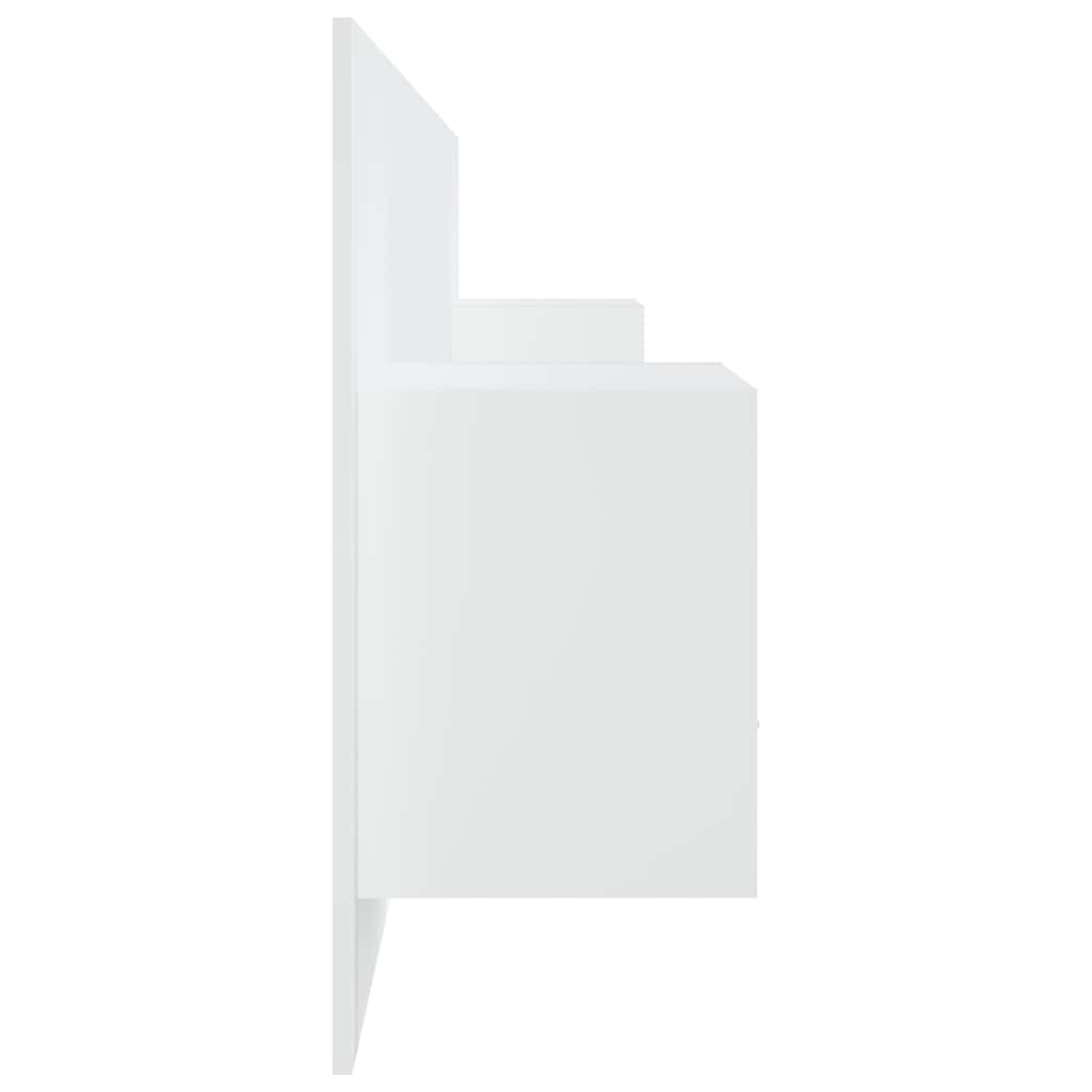 vidaXL Bed Headboard with Cabinets White Engineered Wood 5