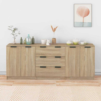 vidaXL 3 Piece Sideboards Engineered Wood