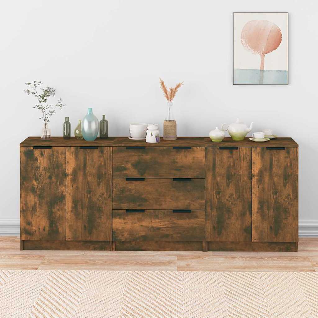 vidaXL 3 Piece Sideboards Engineered Wood