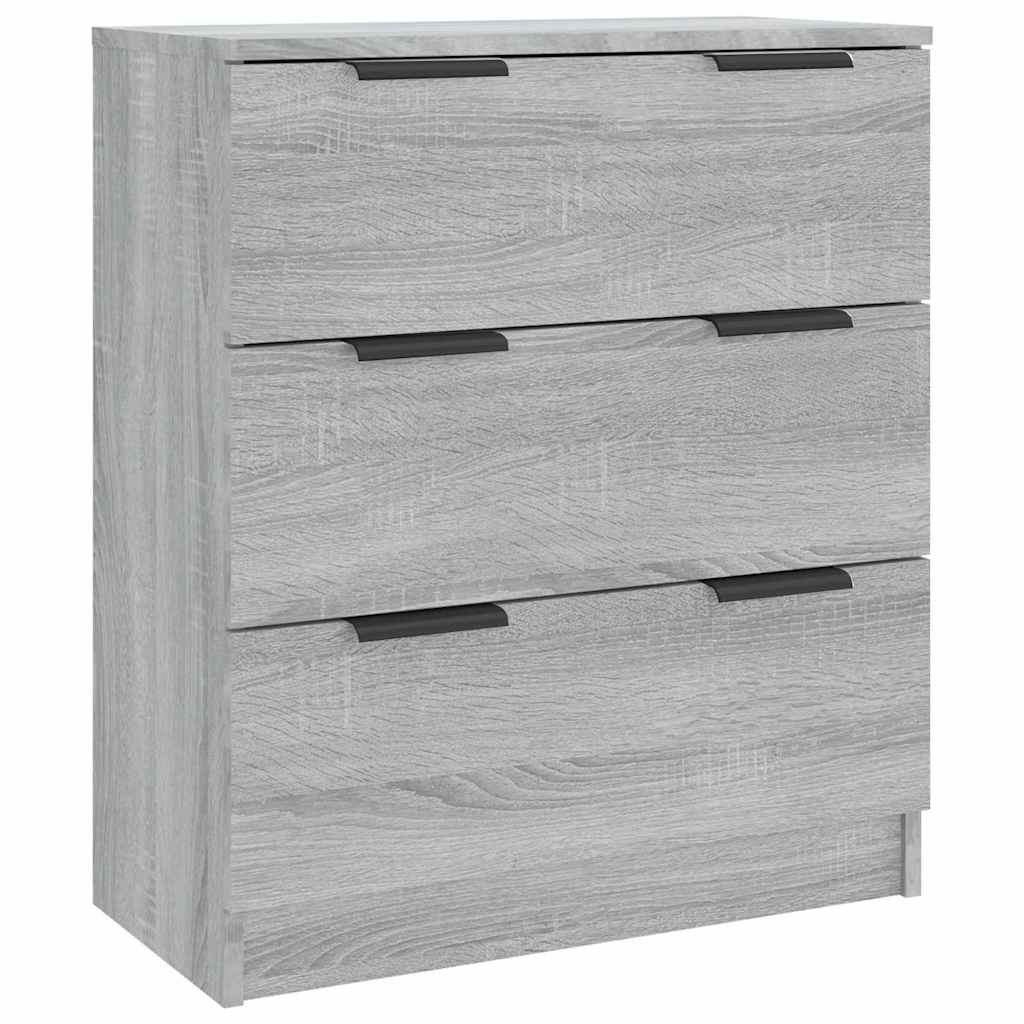 vidaXL 3 Piece Sideboards Grey Sonama Engineered Wood 3
