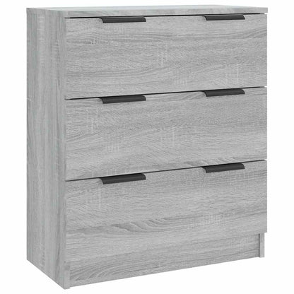 vidaXL 3 Piece Sideboards Grey Sonama Engineered Wood 3