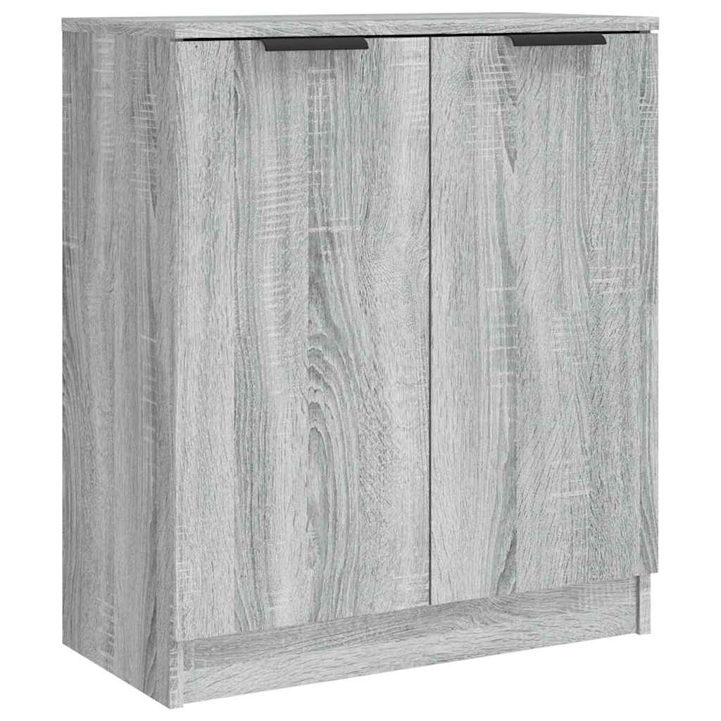 vidaXL 3 Piece Sideboards Grey Sonama Engineered Wood 4
