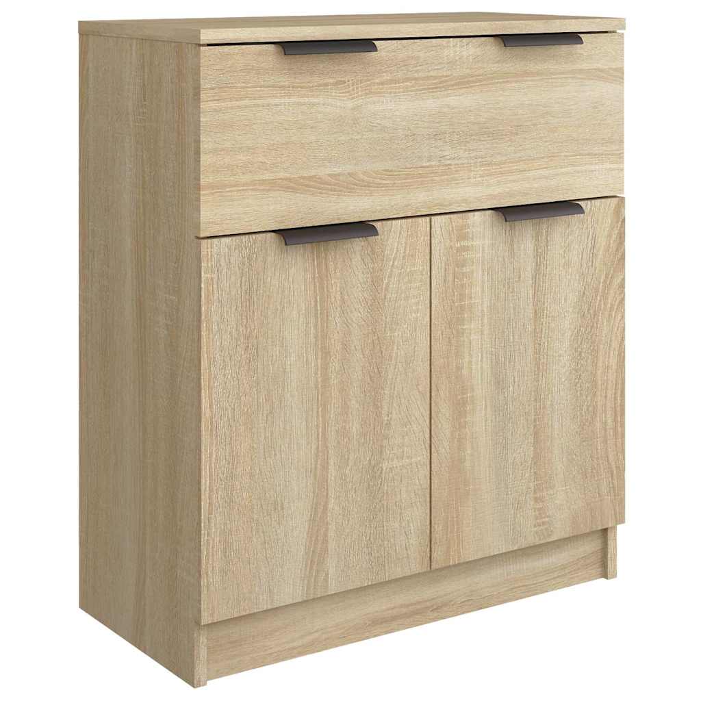 vidaXL 3 Piece Sideboards Sonoma Oak Engineered Wood 5
