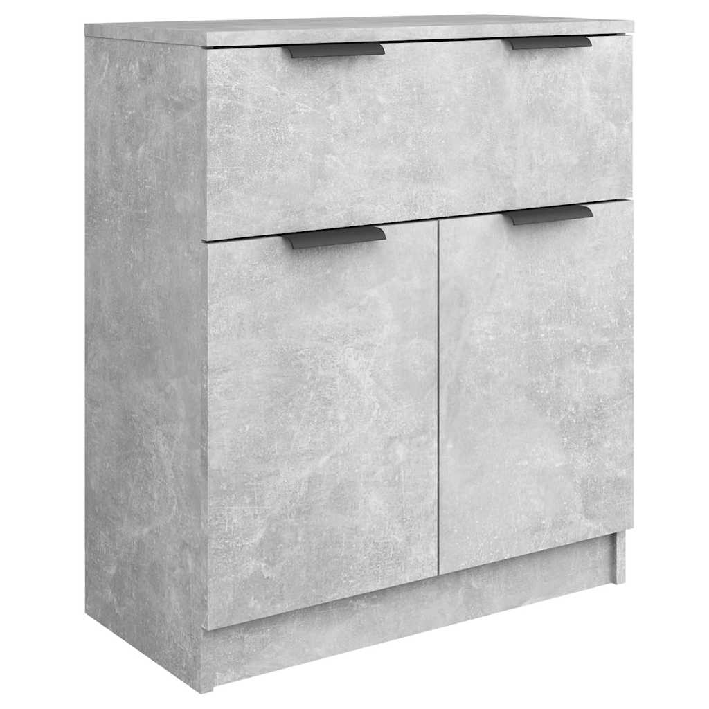 vidaXL 3 Piece Sideboards Concrete Grey Engineered Wood 5