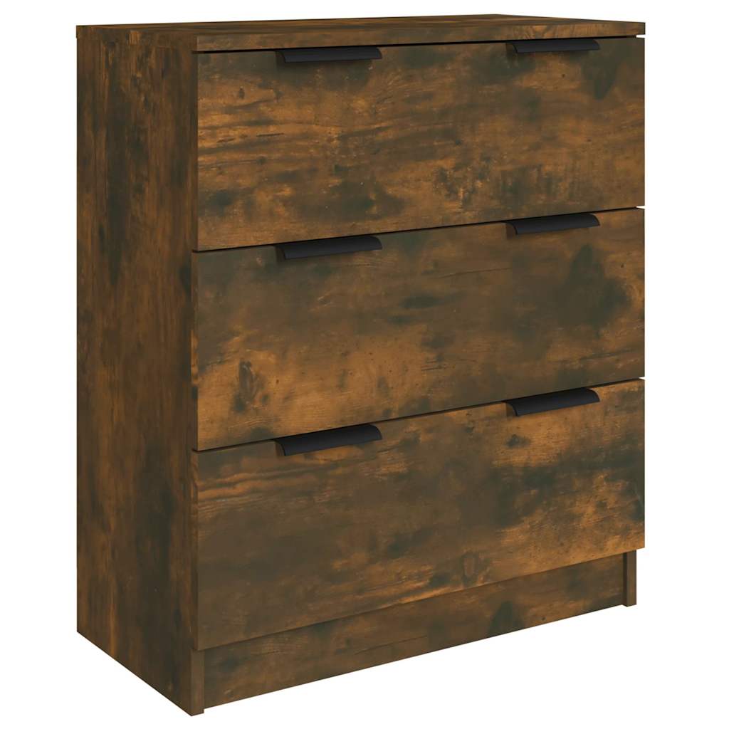 3 Piece Sideboards Engineered Wood Smoked oak