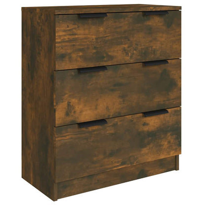 3 Piece Sideboards Engineered Wood Smoked oak