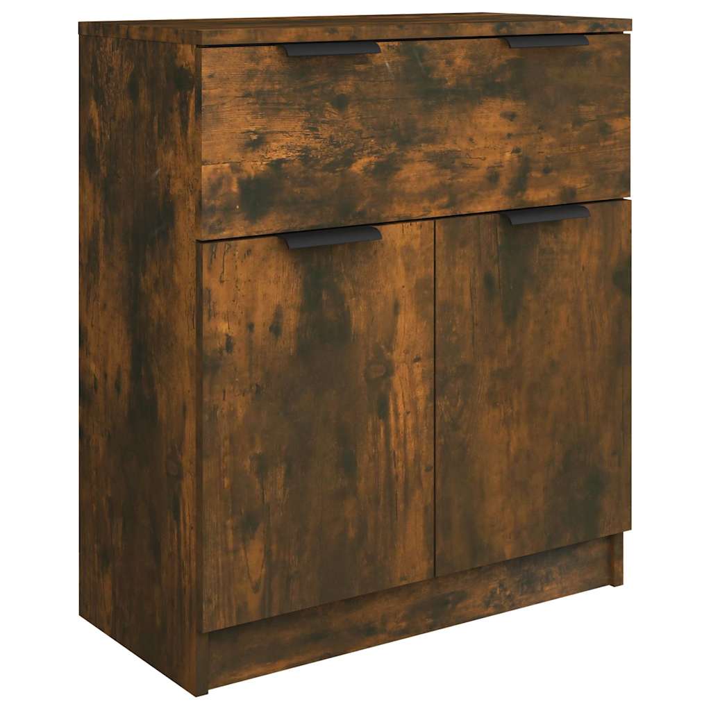 vidaXL 3 Piece Sideboards Smoked Oak Engineered Wood 4