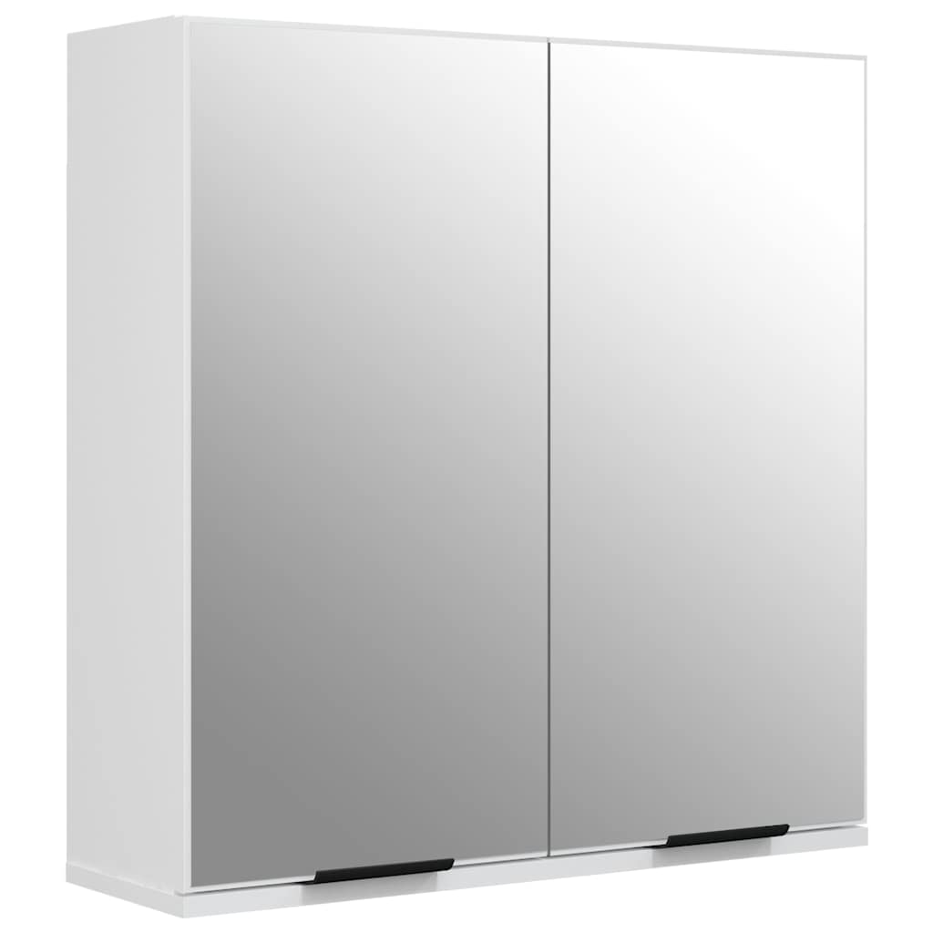 vidaXL 3 Piece Bathroom Cabinet Set White Engineered Wood 5